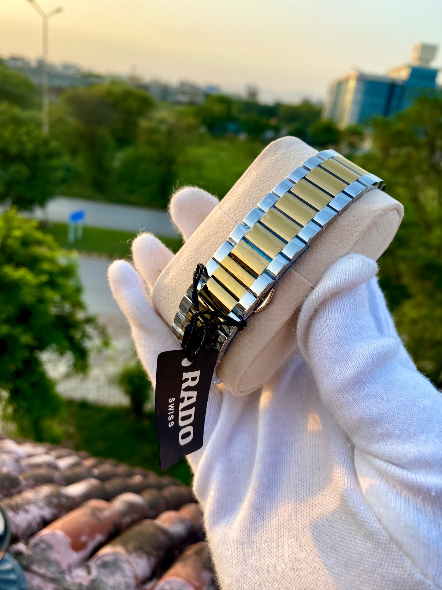 Luxury Men’s Analog Wristwatch with Crystal Detailing & Date Display