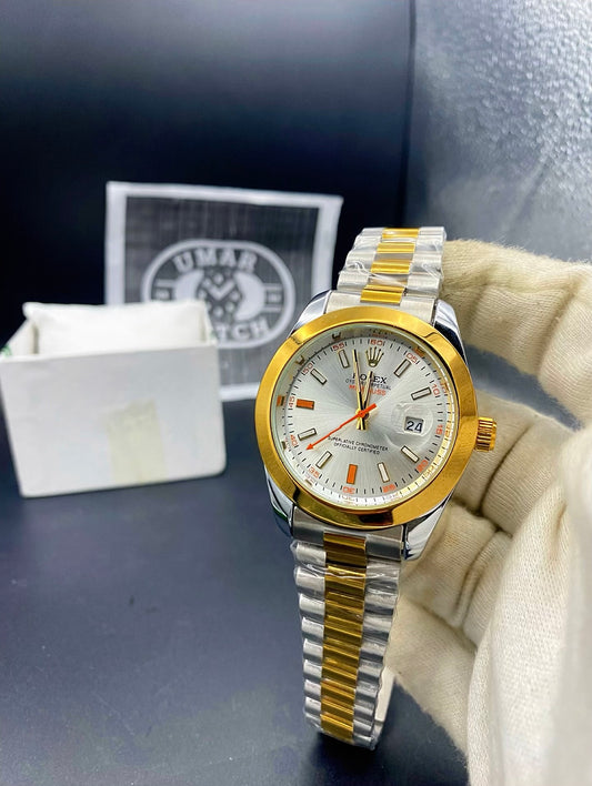 Premium Two-Tone Stainless Steel Men’s Watch Date Function